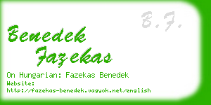 benedek fazekas business card